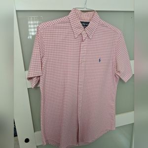 Ralph Lauren Short Sleeve Button Down-Shirt Men's Medium Slim